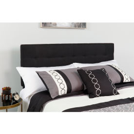 Flash Furniture Bedford Tufted Upholstered Queen Size Headboard - Fabric - Black HB1704-Q-BK-GGHG-