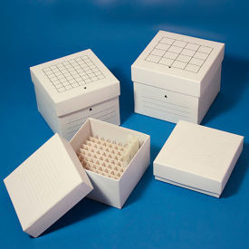 Freezing Box Cardboard 49-Place (7x7 format) for 15mL Centrifuge Tubes White 36/Pack 3098