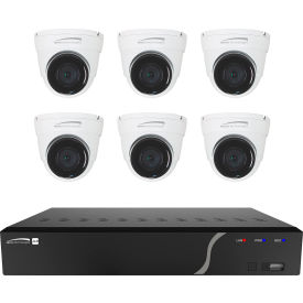 Speco® 8 Channel H.265 Network Video Recorder & 6 Outdoor IR 5MP IP Cameras Kit 2TB Storage ZIPK8N2