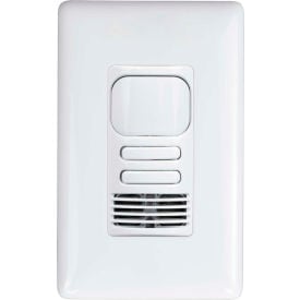 Hubbell LightHawk PIR/Ultrasonic 2-Button Wall Switch Occupancy Sensor Dual Relay White LHDCMTD2-G-WH