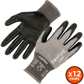 Ergodyne® Proflex 7072 Cut Resistant Gloves Nitrile Coated ANSI A7 2XL Gray 12 Pairs 10306