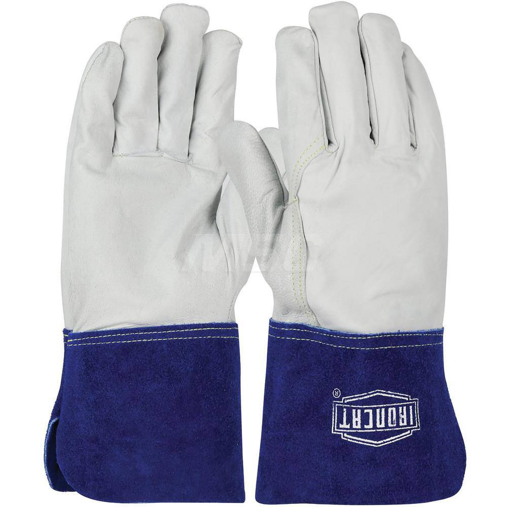 Welding Gloves: Size Large, Uncoated, Goatskin Leather, TIG Welding Application MPN:6142/L