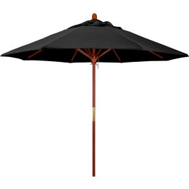 California Umbrella 9' Patio Umbrella - Olefin Black - Hardwood Pole - Grove Series MARE908-F32