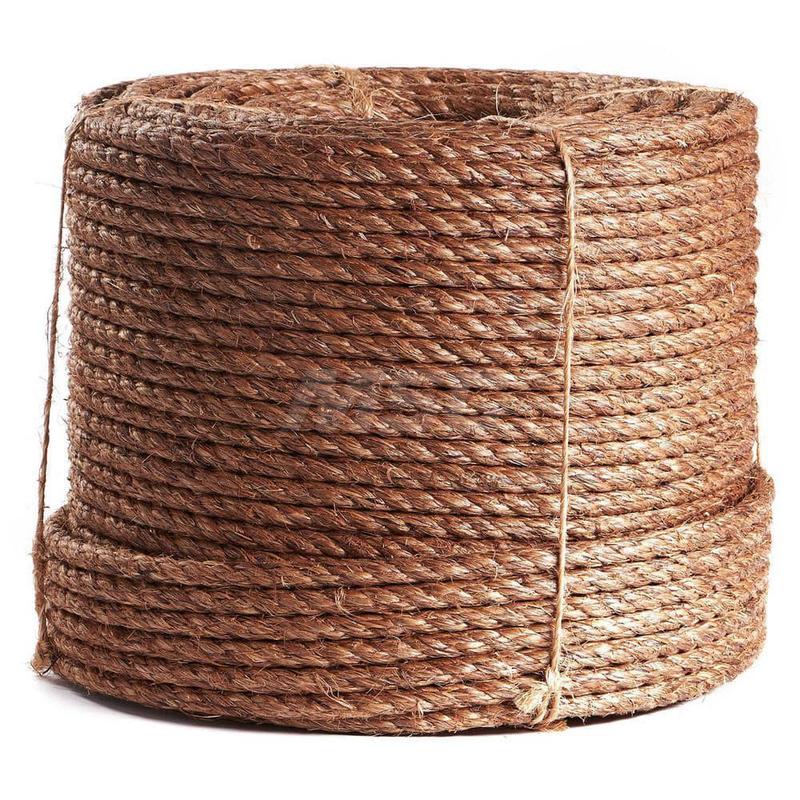 Rope, Rope Construction: 3 Strand Twisted , Material: Manila , Work Load Limit: 60lb , Color: Brown (Natural) , Breaking Strength: 4860.000  MPN:330240-NAT-0060