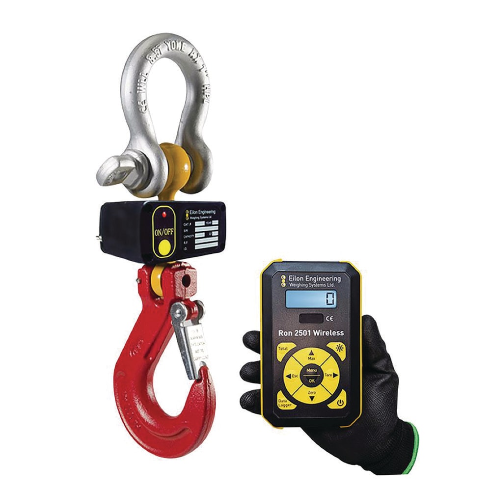 Crane Scales & Hanging Scales, Type: Hook Type Wireless Crane Scale , Capacity (Lb.): 40000.00 , Capacity (kg): 18143.6948 , Display Type: 6 Digit LCD  MPN:2501H20