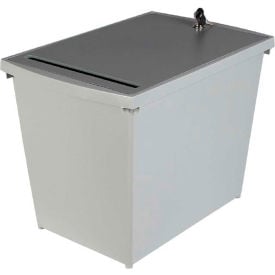 Personal Document Container - 9-Gallon Capacity - Gray 103065