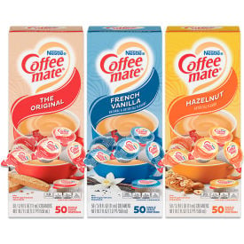 Coffee mate® Coffee Creamer French Vanilla/Hazelnut/Original 0.38 oz Mini Cups Pack of 150 12408209