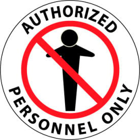 Walk On Floor Sign - Authorized Personnel Only WFS14