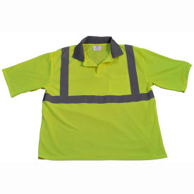 Petra Roc LPSS2 Class 2 Moisture Wicking Polo Shirt Short Lime 2XL LPSS2-2X