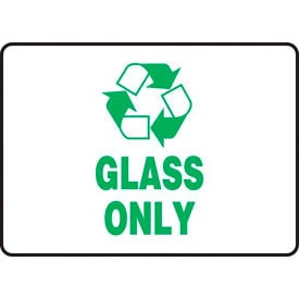 AccuformNMC™ Glass Only Label w/ Recycle Sign Plastic 10