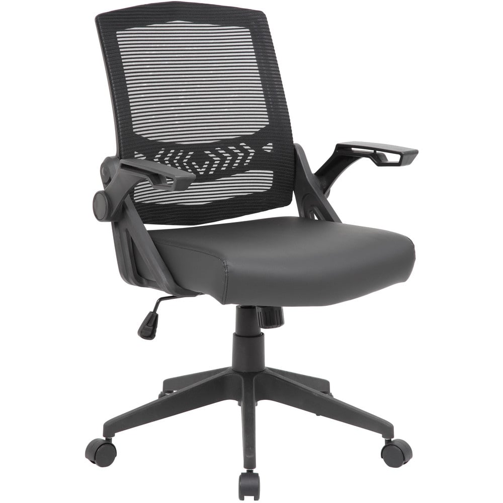 Task Chair:  Vinyl,  Adjustable Height,  Black MPN:B6223-BK