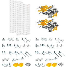 Triton Products Ploypropylene Pegboard Kit w/ 48 DuraHooks and 4 Bins 24