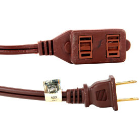 Sunlite® Household Extension Cord 16/3 Gauge 13A 125V 15'L Brown 04125-SU