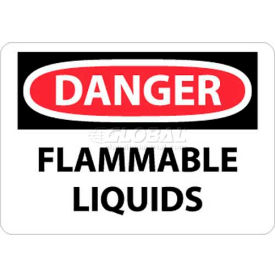 NMC D38RB OSHA Sign Danger Flammable Liquids 10