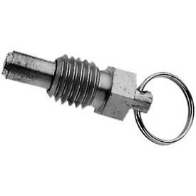 Stubby Hand Retractable Spring Plunger - Zinc Plated Steel 1/4-20 Thread 717.10-0.156-1/4X20-A-ST