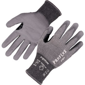 Ergodyne® Proflex 7071 Cut Resistant Gloves Polyurethane Coated ANSI A7 2XL Gray 1 Pair 18076