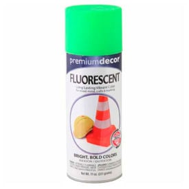 Premium Dcor Fluorescent Fast Drying Enamel 12 oz. Aerosol Can Glo Green Flat - 641399 641399