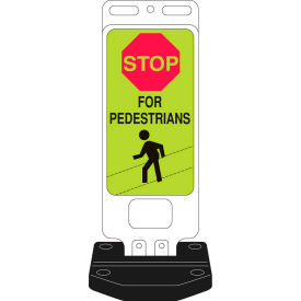 Brady® 103709 Stop For Pedestrians Sign w/Base 14