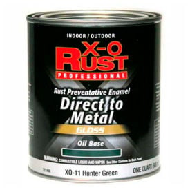 X-O Rust Oil Base DTM Enamel Gloss Finish Hunter Green Quart - 721446 721446