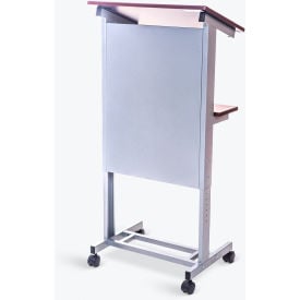 Luxor Mobile Height Adjustable Lectern - Gray LX-ADJ-DW