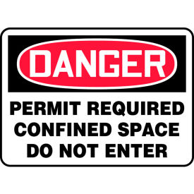 Accuform MCSP007VA Danger Sign Permit Required Confined Space Do Not Enter 10