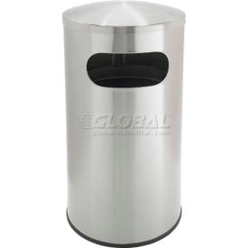 Precision® Stainless Steel Round Trash Can With Dome Lid 15 Gallon 780329