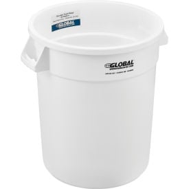 GoVets™ Plastic Trash Can - 20 Gallon White 458WH240