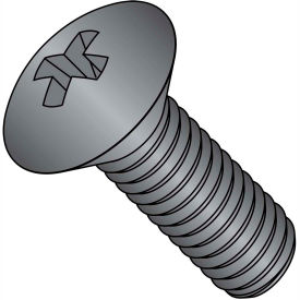 4-40X1/4  Phillips Oval Head Machine Screw Fully Threaded Black Oxide Pkg of 10000 0404MPOB