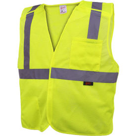 GSS Safety 1801 Standard Class 2 5-Point Breakaway Vest Lime Large 1801-LG