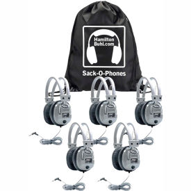 HamiltonBuhl Sack-O-Phones 5 SC7V Deluxe Headphones w/ Volume Control in a Carry Bag SOP-SC7V