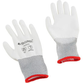 GoVets™ Flat Polyurethane Coated Gloves White Small - Pkg Qty 12 605S708