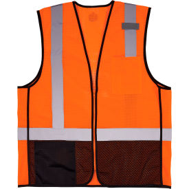 Ergodyne® GloWear® 8210Z-BK Hi-Vis Safety Vest ANSI Class 2 S/M Orange 23023