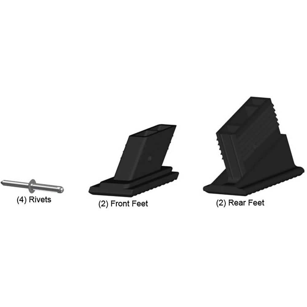 Ladder Accessories, Accessory Type: Replacement Feet Kit , For Use With: Jumbo Step , Material: Plastic , Overall Height: 4.5in , Overall Length: 7.00  MPN:31192