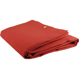 Jackson Safety® Silicone Coated Fiberglass Welding Blanket 10'W x 10'H Red 37592