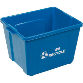 GoVets™ Curbside Recycling Bin 14 Gallon Blue 771240