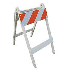 VizCon TrafFix Devices Plastic Folding Traffic Barricade 37 Inch High 2 Panels 37208-EG 37208-EG