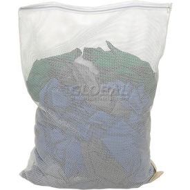 Mesh Bag W/ Nylon Zipper Closure White 18x30 Medium Weight - Pkg Qty 12 L-530ZR