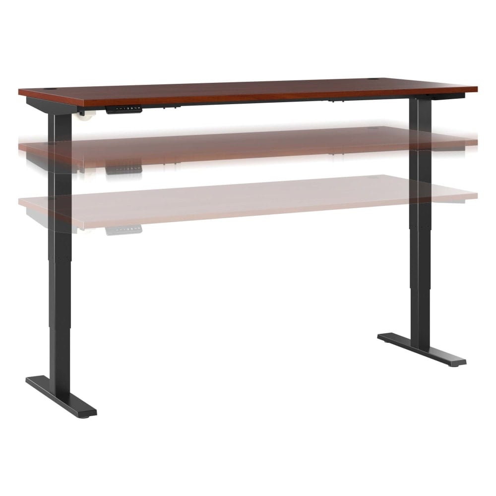 Bush Business Furniture Move 40 Series Electric 72inW x 30inD Electric Height-Adjustable Standing Desk, Hansen Cherry/Black, Standard Delivery MPN:M4S7230HCBK