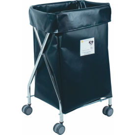 R&B Wire Products Narrow Collapsible Hamper Steel Black Vinyl Bag 654BLK