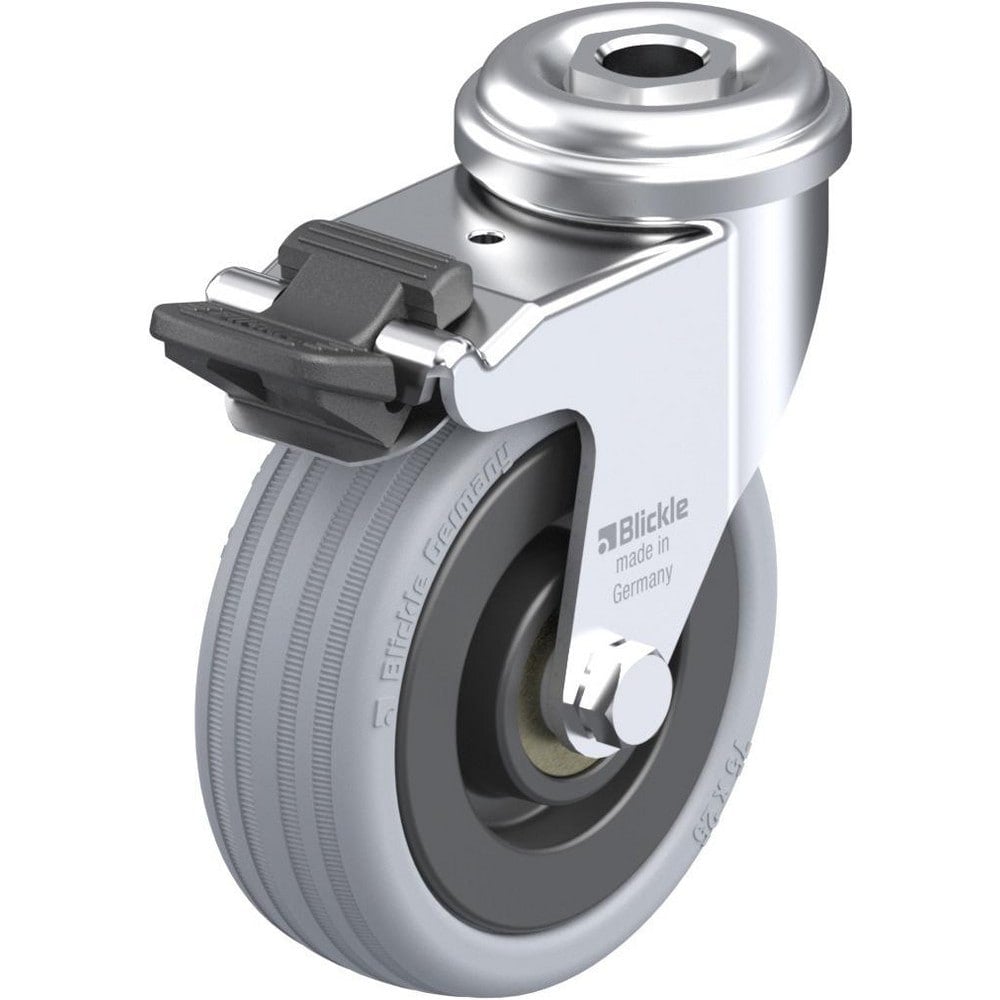 Standard Casters, Mount: Hollow Kingpin , Caster Type: Swivel w/Brake , Brake Type: Total-Lock Brake , Bearing Type: Precision Ball , Style: Double Ball  MPN:226688