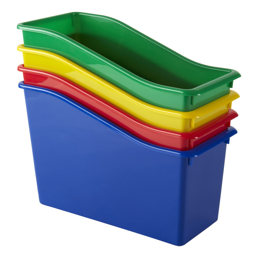 Office Depot Brand Plastic Book Bin, 7-1/2inH x 11-1/2inW x 5-1/2inD, Assorted Colors (Min Order Qty 14) MPN:SLF-OS0036