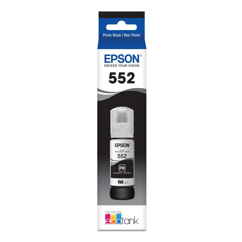 Epson 552 Claria ET Premium Photo Black High-Yield Ink Bottle, T552120-S (Min Order Qty 3) MPN:T552120-S