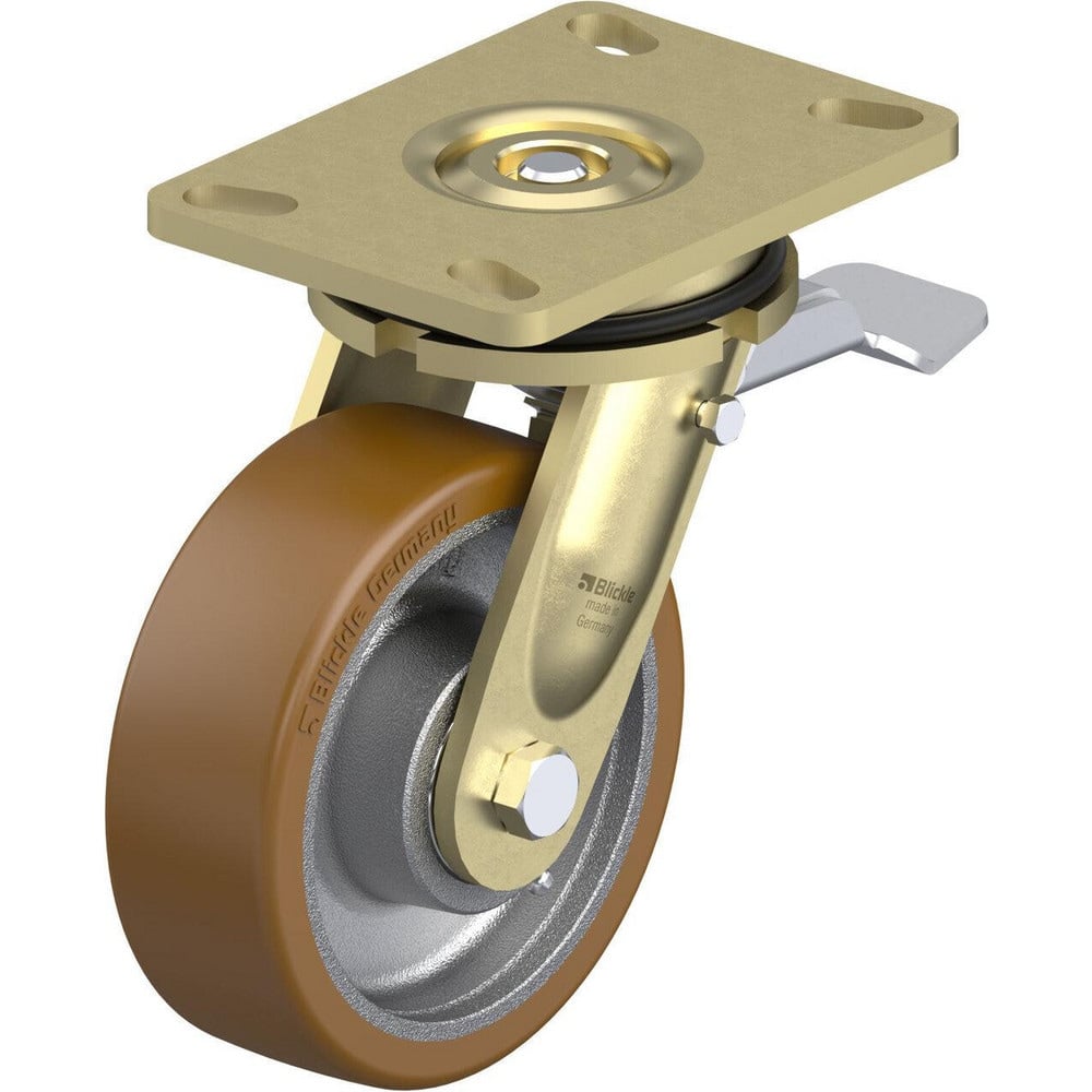 Top Plate Casters, Mount Type: Plate , Number of Wheels: 1.000 , Wheel Diameter (Inch): 6 , Wheel Material: Polyurethane , Wheel Width (Inch): 2  MPN:910498