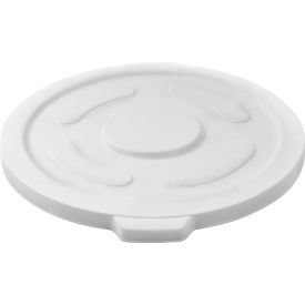 GoVets™ Plastic Trash Can Lid - 55 Gallon White 465WH240