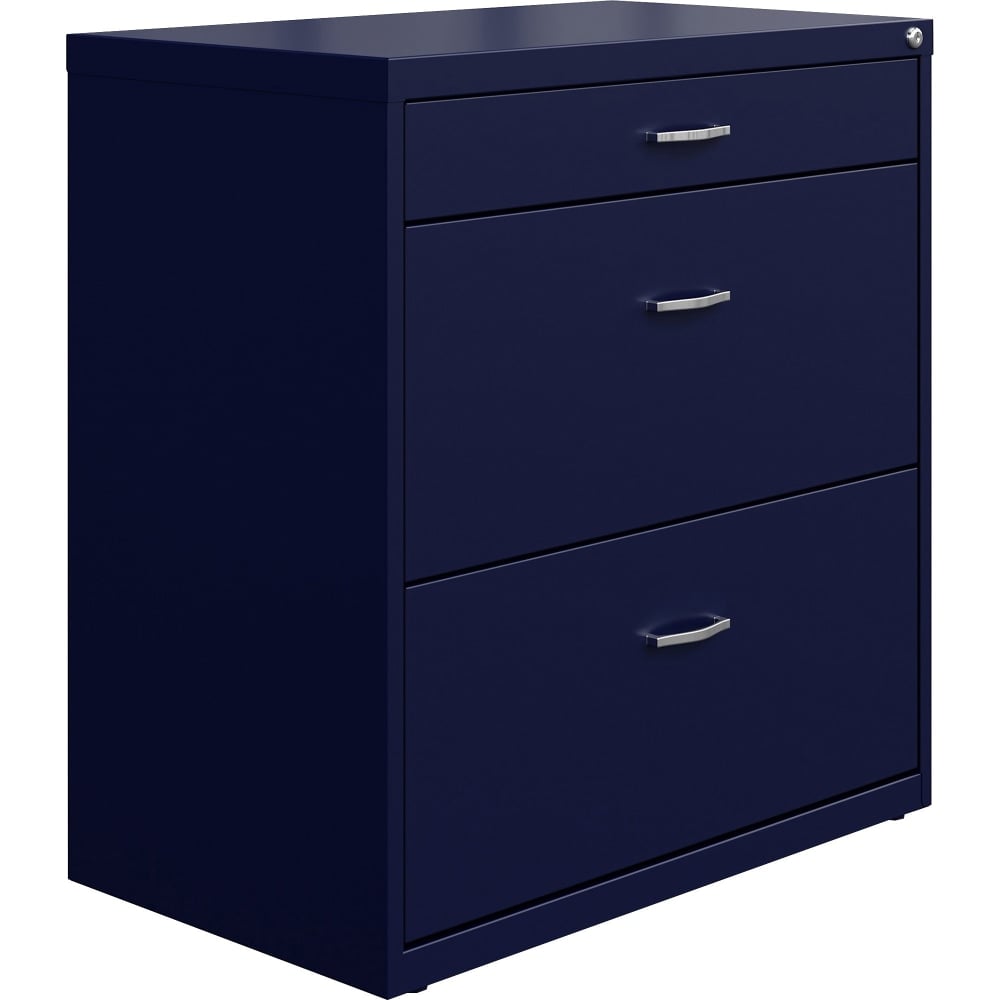 NuSparc 30inW x 17-5/8inD Lateral 3-Drawer File Cabinet, Navy MPN:LF318BBNY