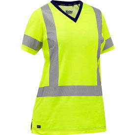 Bisley® Women's Short Sleeve T-Shirt Class 2 2XL Hi-Vis Yellow 313W1118H-Y/2X