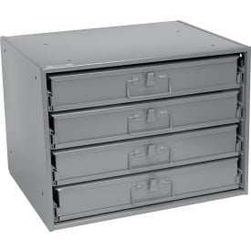 Durham Steel Compartment Box Rack 20 x 15-3/4 x 15 with 4 of 24-Compartment Boxes 499493