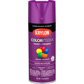 Krylon® Colormaxx™ Paint & Primer 12 oz. Gloss Rich Plum - Pkg Qty 6 K05536007