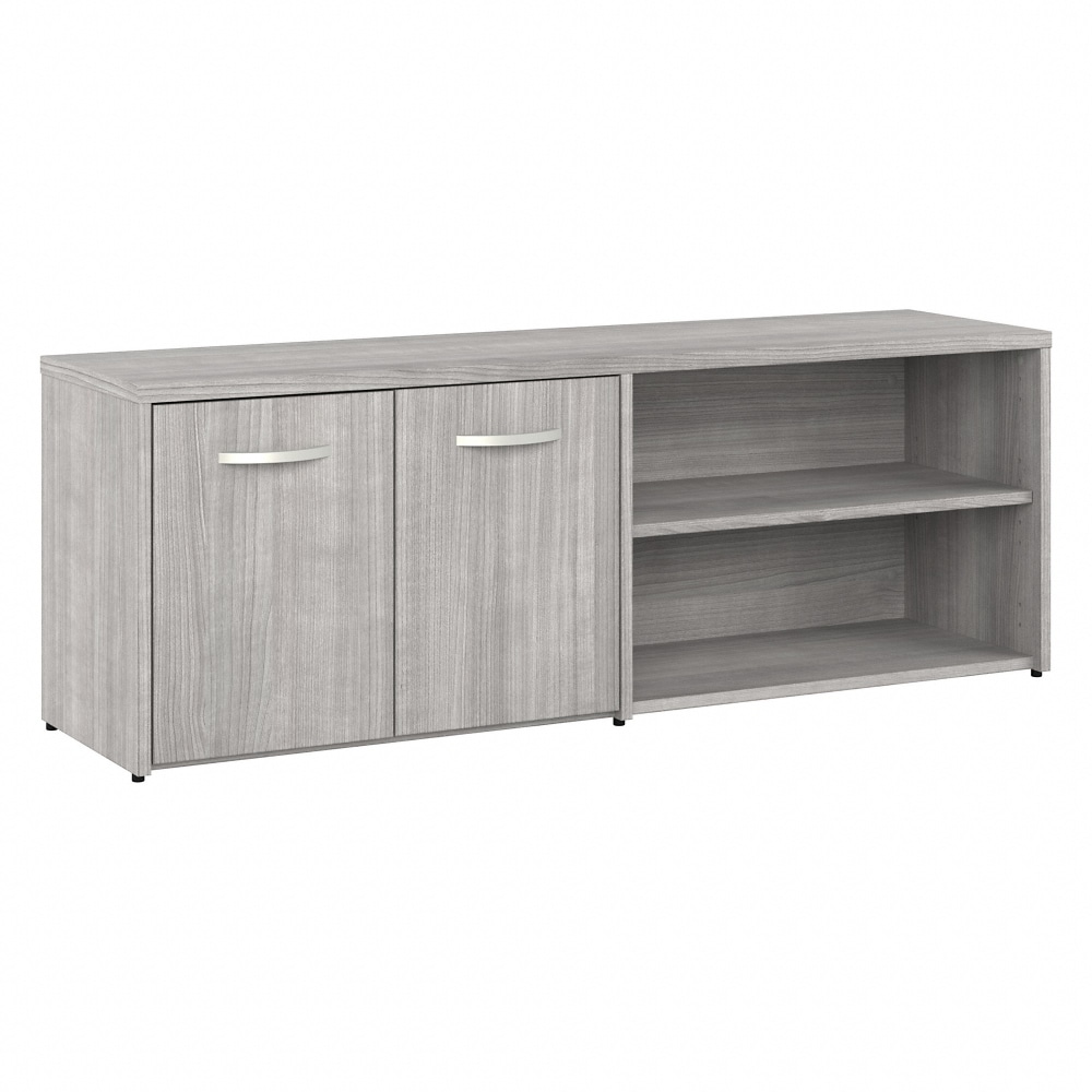 Bush Business Furniture Hybrid Low Storage Cabinet With Doors And Shelves, Platinum Gray, Standard Delivery MPN:HYS160PG-Z