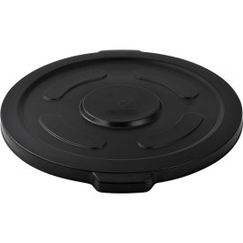 GoVets™ Plastic Trash Can Lid - 55 Gallon Black 465BK240